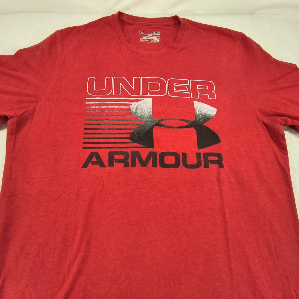 Under Armour Crew Neck Short Sleeve Casual T Shirt Mens Size Medium M Red